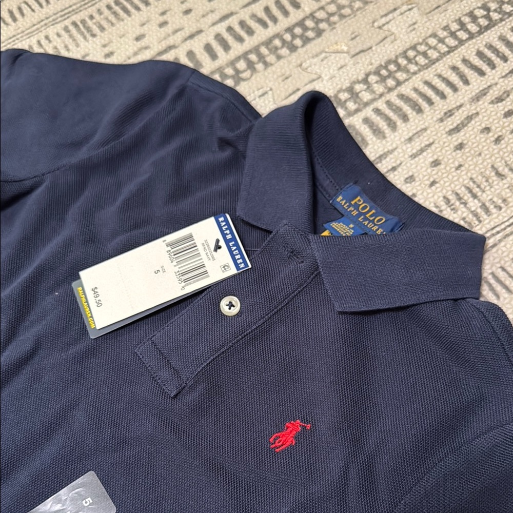 Polo by Ralph Lauren Blue Polo Shirt with Signature Logo - Picture 2 of 3